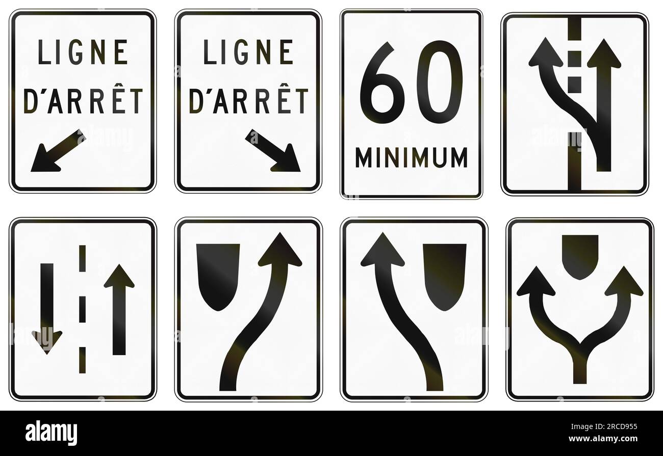 Stop Signs In Canada French language stop sign quebec Cut Out Stock Images & Pictures - Alamy