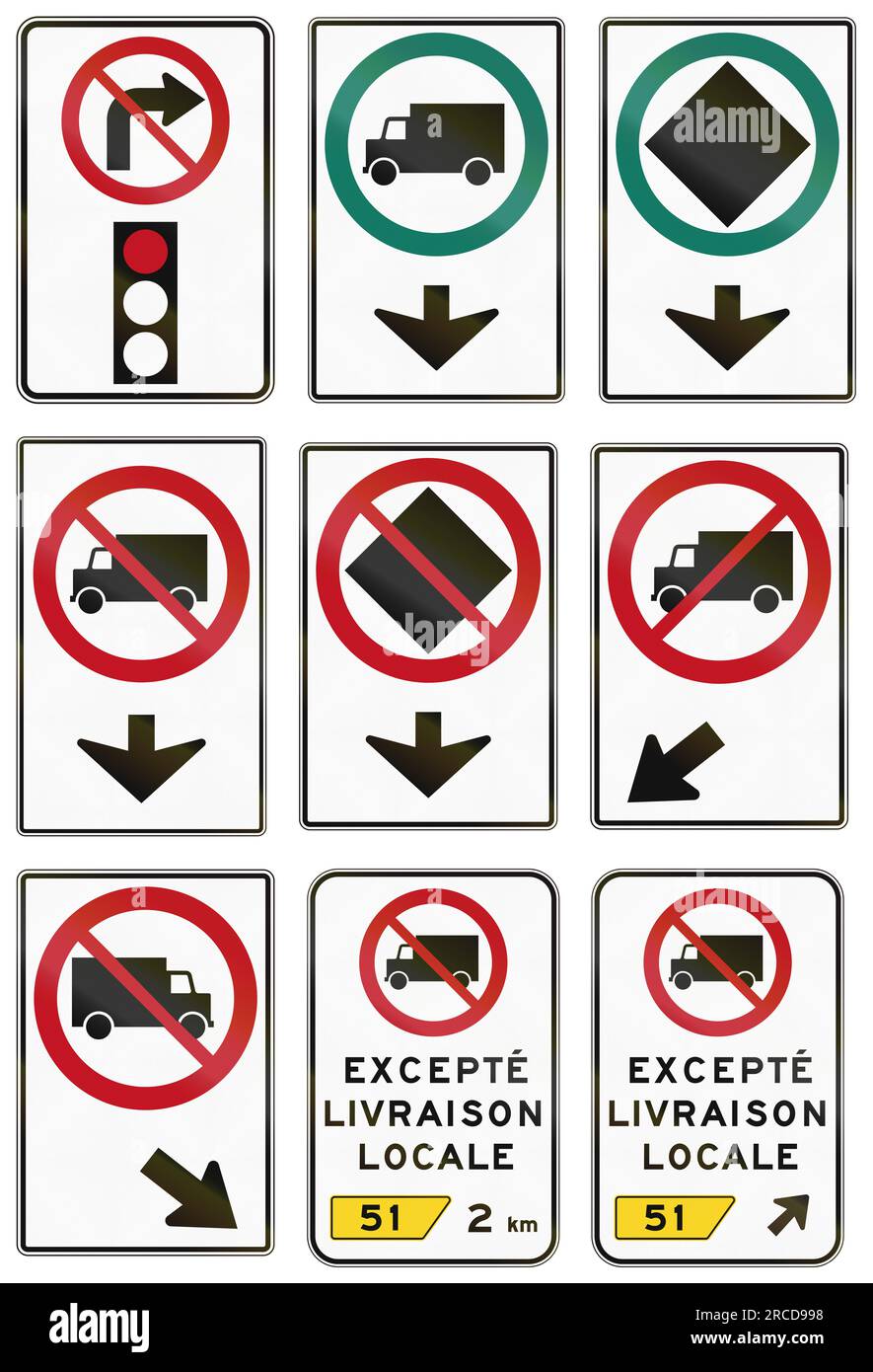 No Right Turn On Red in Canada Stock Photo Alamy