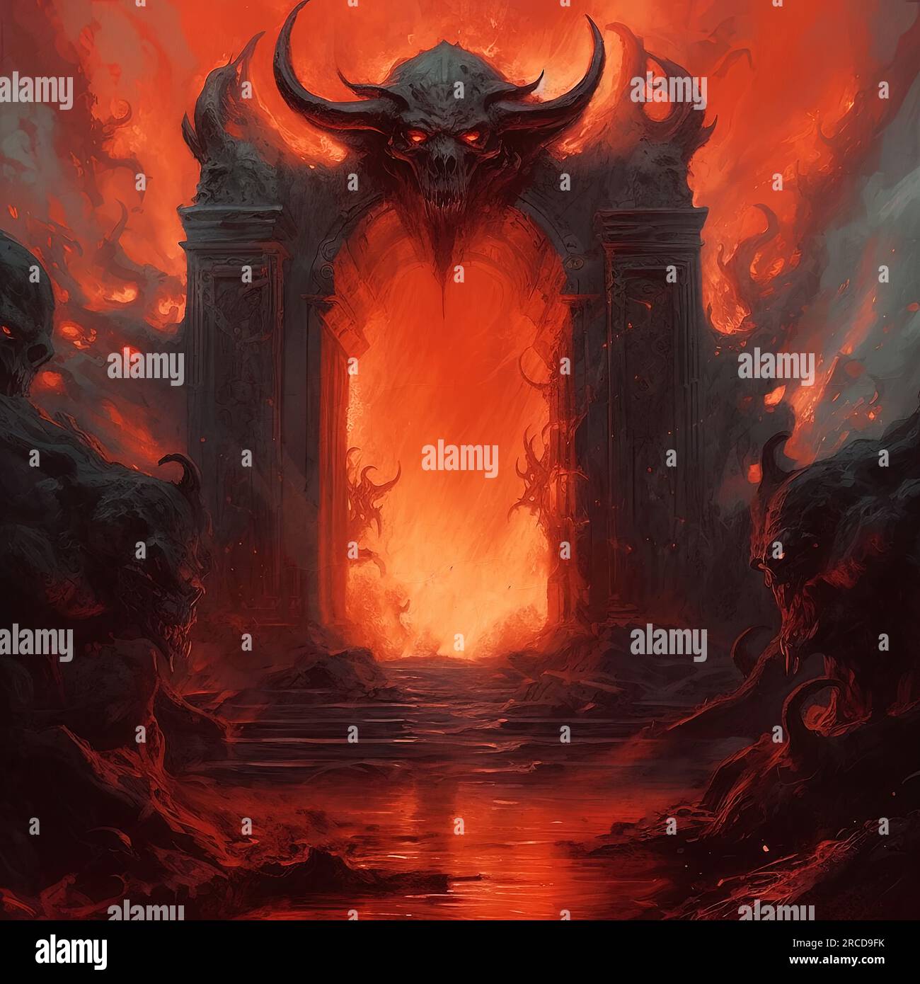 At the Gates of Hell Stock Photo Alamy