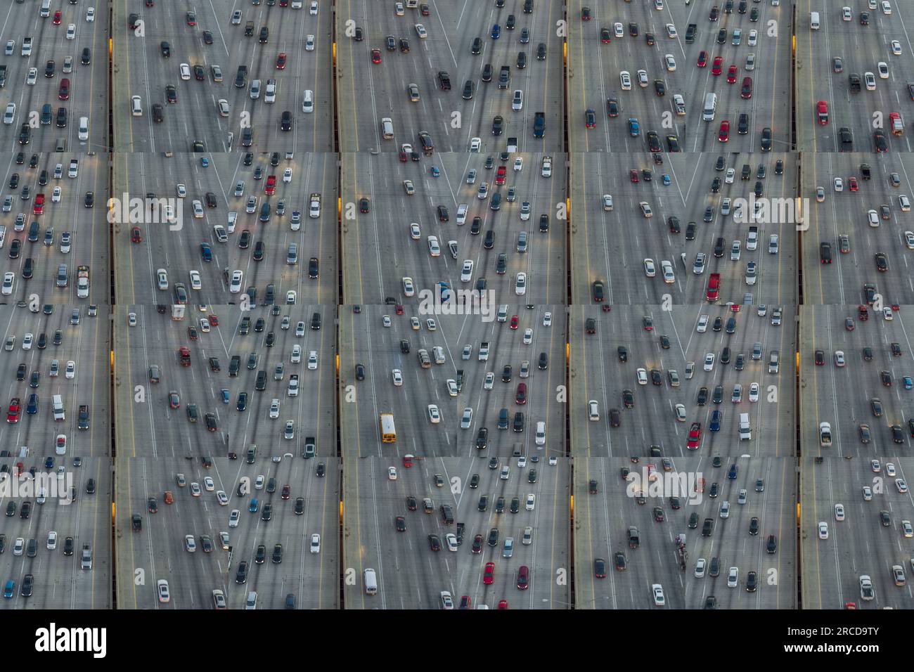Freeway, Downtown Atlanta (collage), Atlanta, Georgia Stock Photo