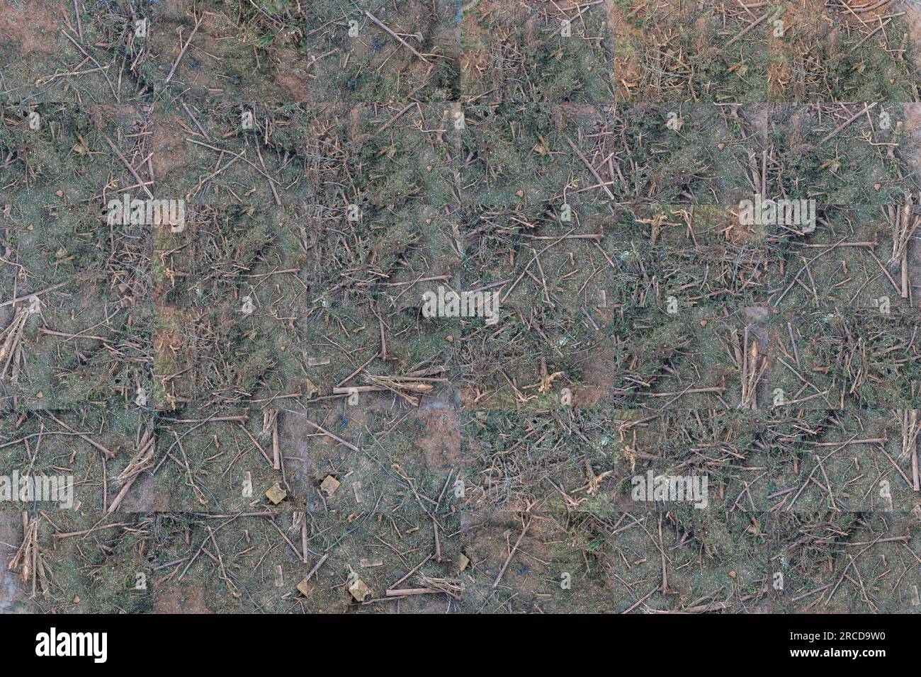 Land Clearing, Construction Site (collage), Mountain Park, Stock Photo Alamy