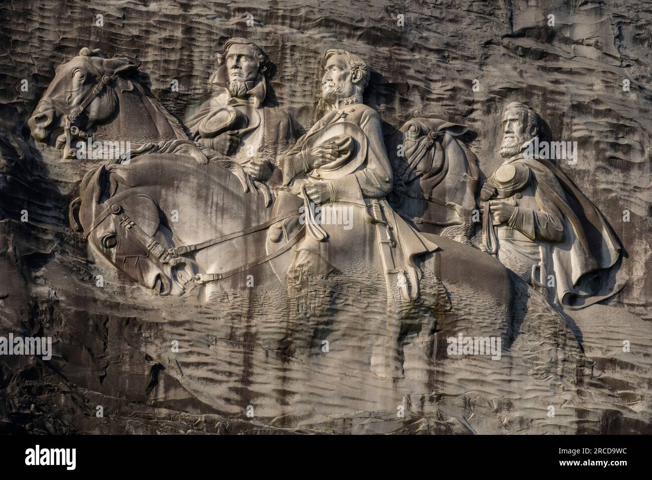 Confederate Carving, Stone Mountain Park, Georgia Stock Photo - Alamy