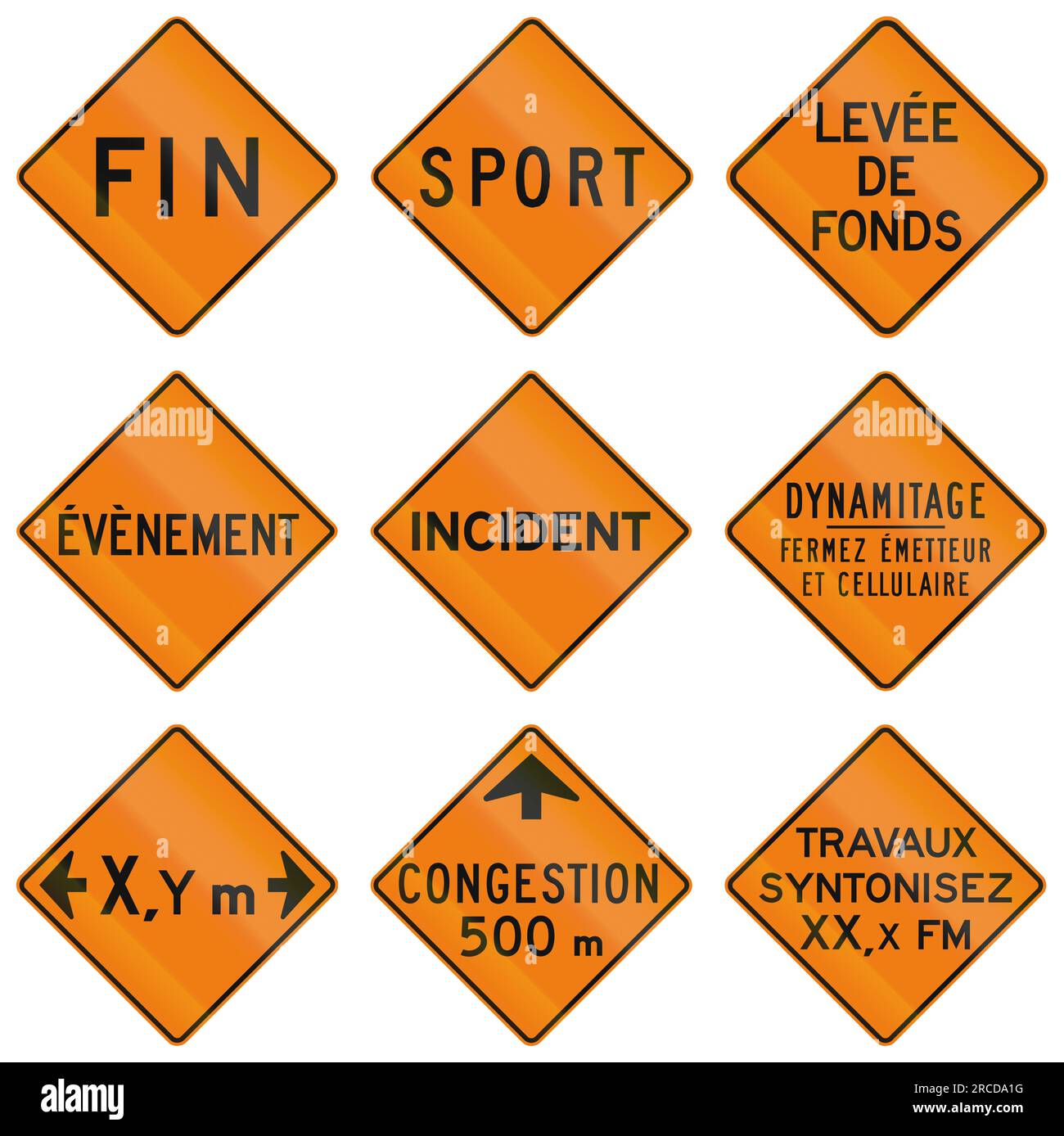 End Roadworks in Canada Stock Photo Alamy