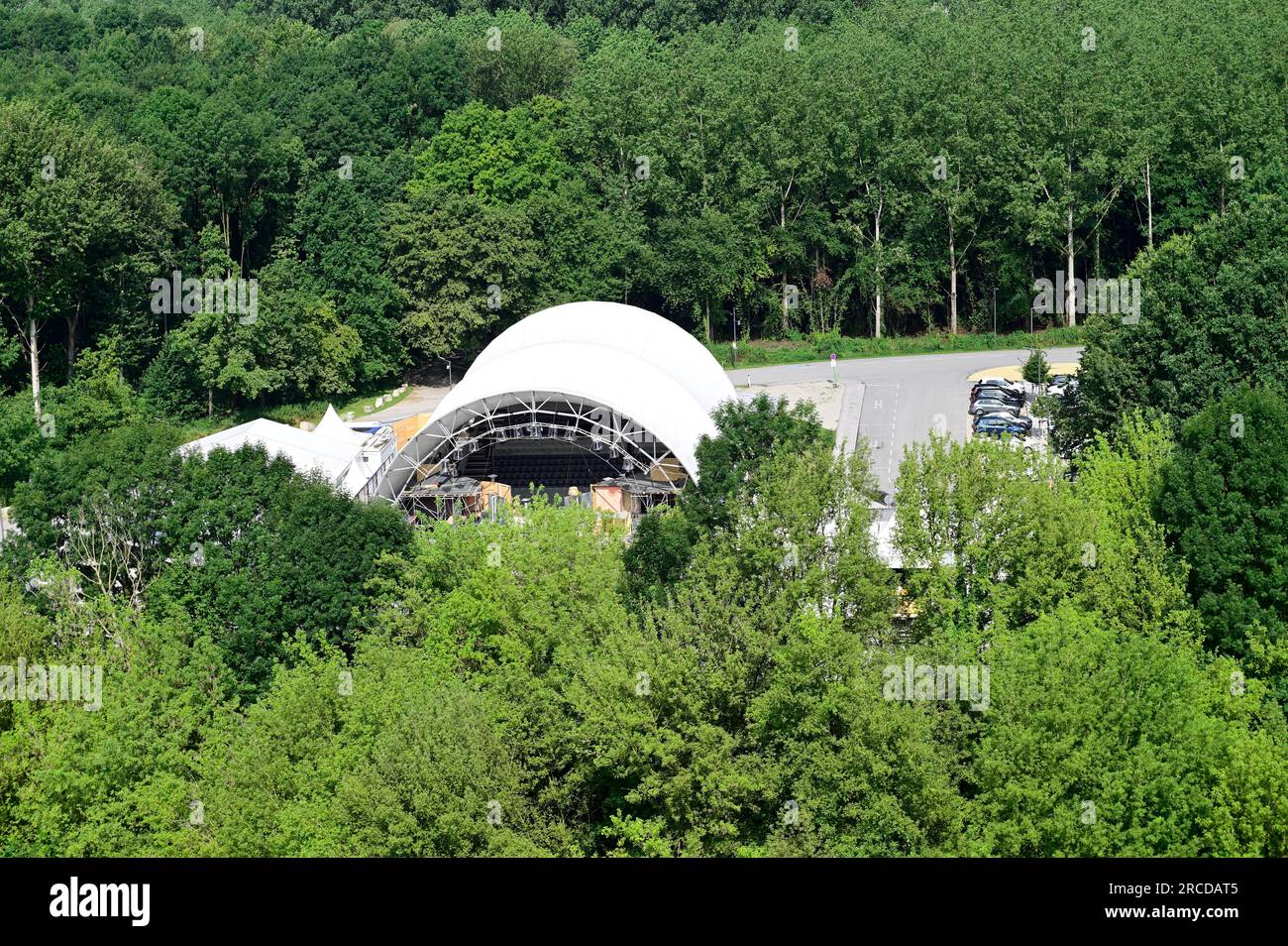 Melk, Wachau, Lower Austria, Austria. July 06, 2023. Theater Festival Wachau Arena Melk Stock Photo