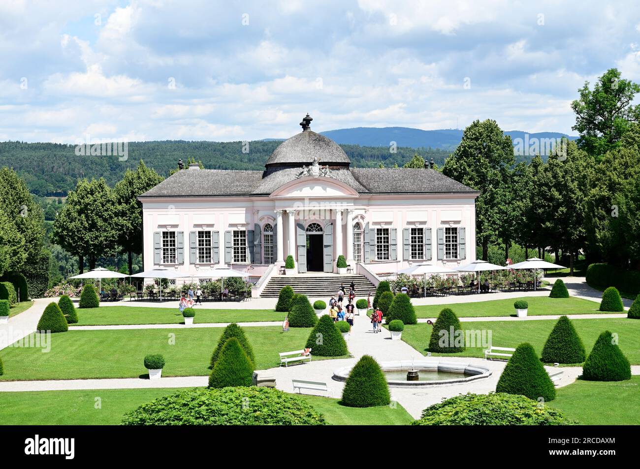 Melk, Wachau, Lower Austria, Austria. July 06, 2023. Garden pavilion in Melk Abbey Stock Photo