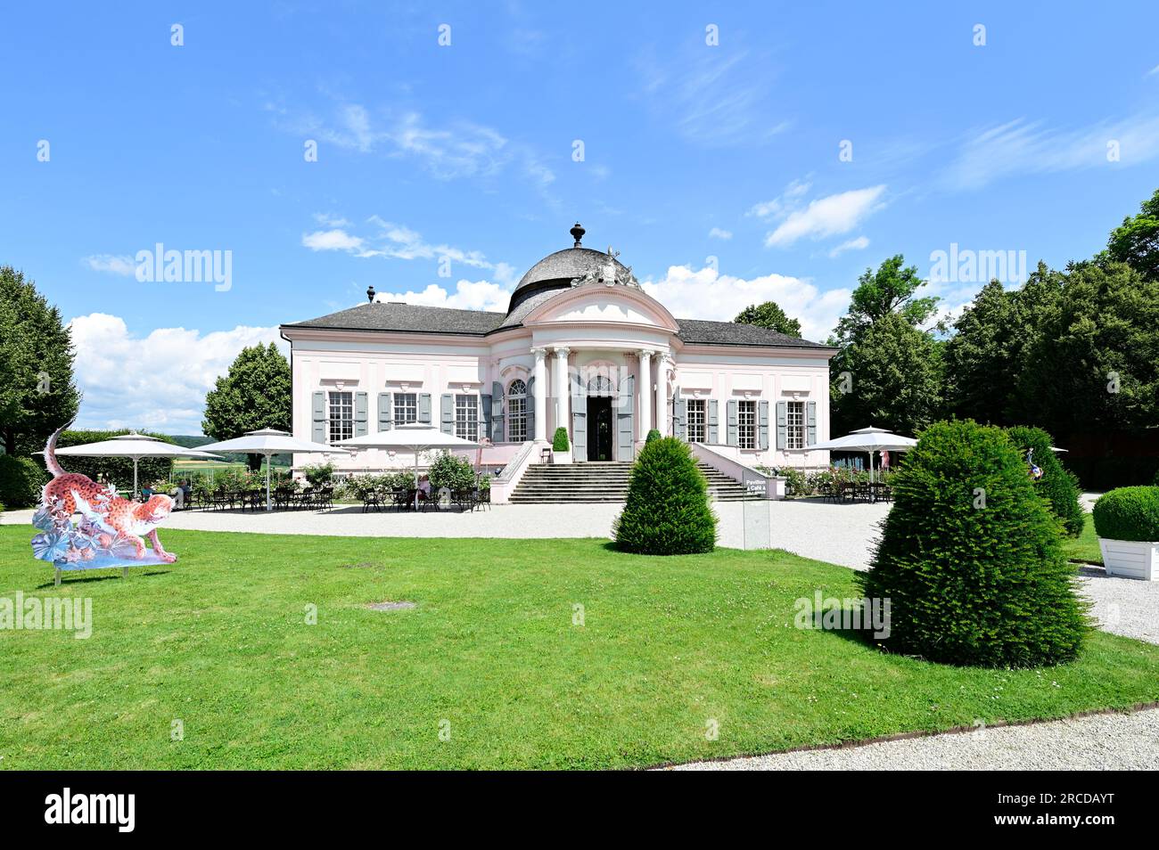 Melk, Wachau, Lower Austria, Austria. July 06, 2023. Garden pavilion in Melk Abbey Stock Photo