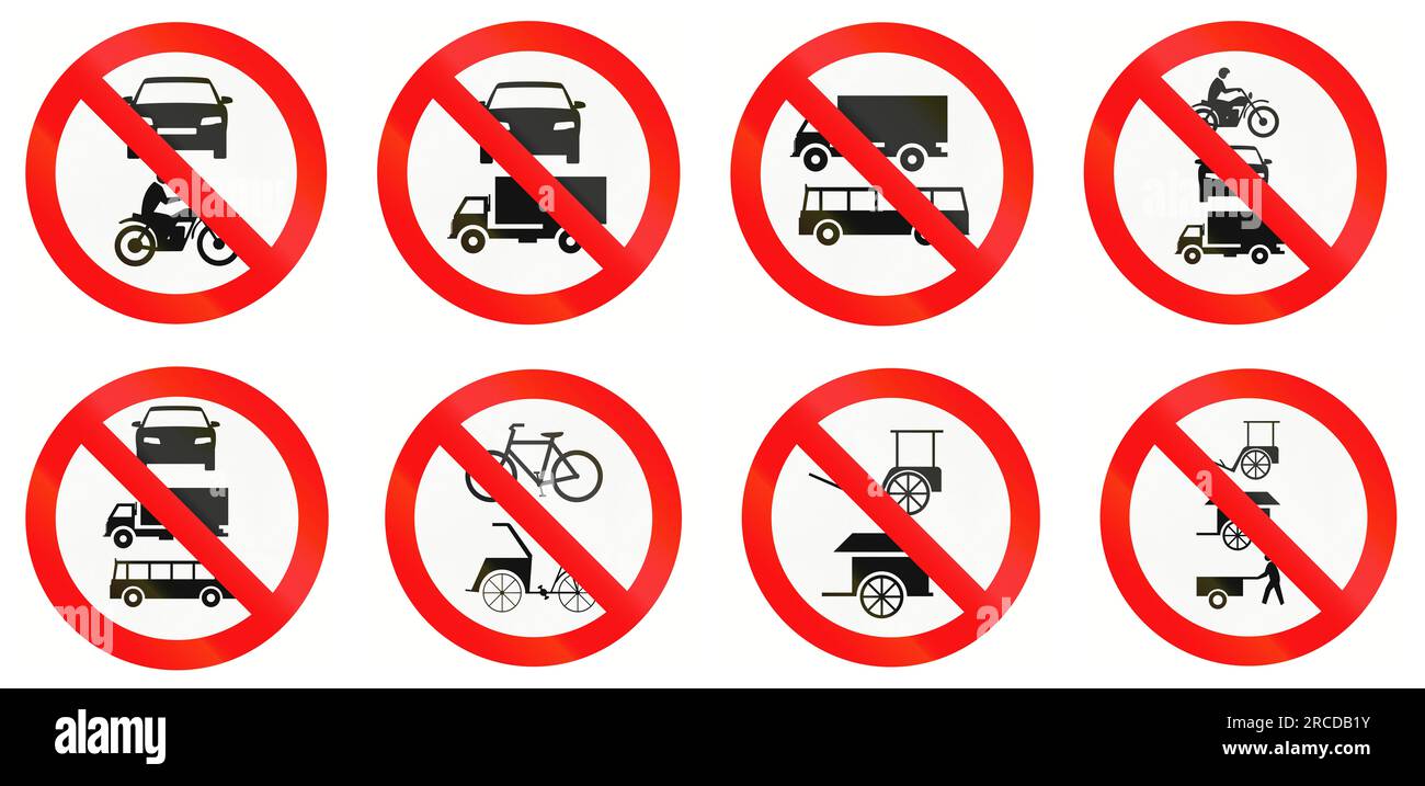 No Motor Vehicles In Indonesia Stock Photo - Alamy