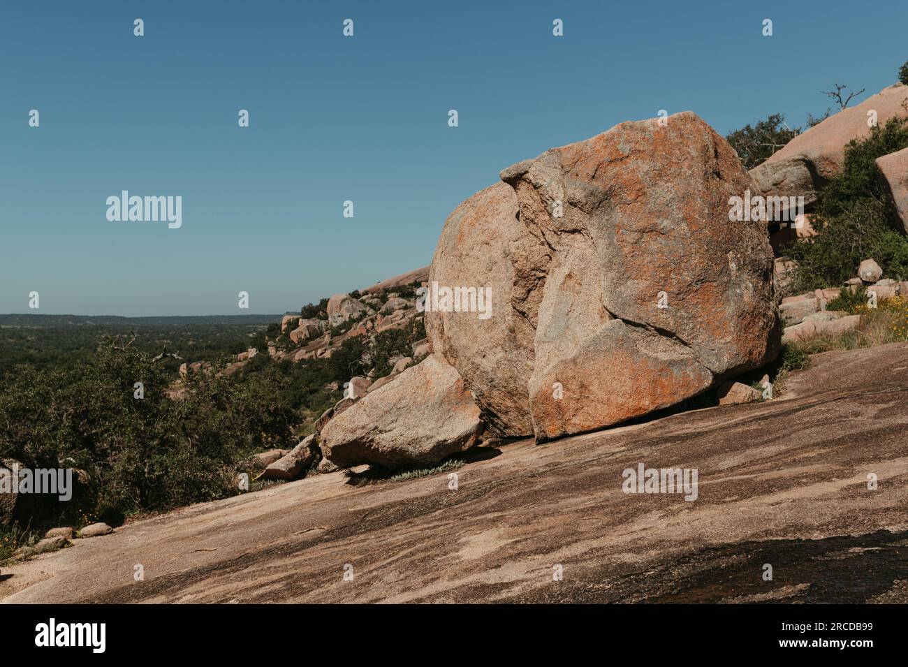 Boulders at Enchanted Rock State Natural Area in Texas Stock Photo