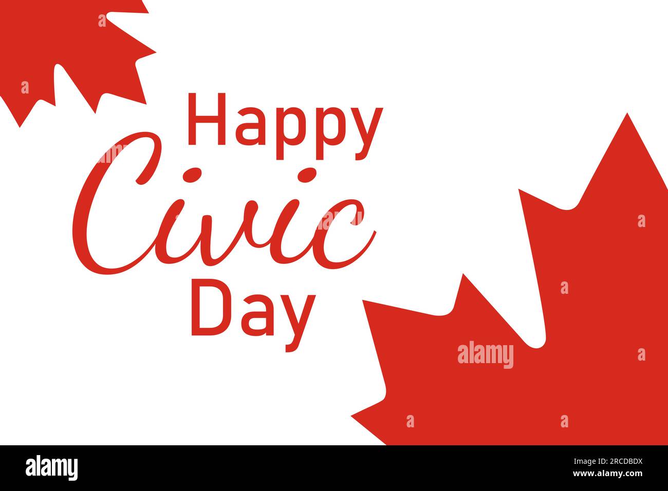 Civic Holiday Canada. Federal Canadian. Red maple leafHoliday concept