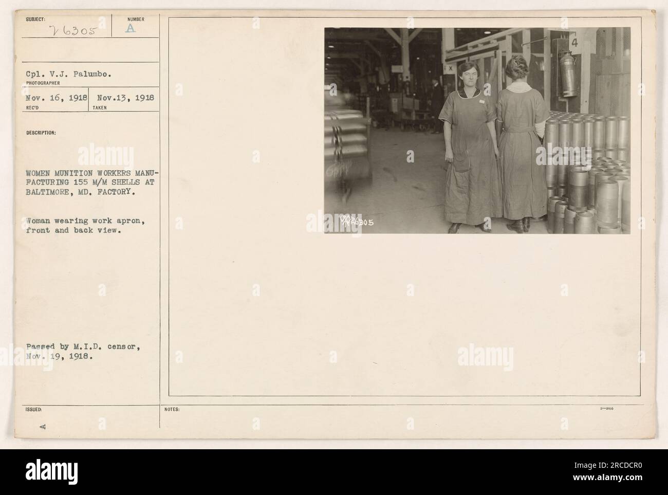Image 111-SC-26305 shows Corporal V.J. Palumbo at a Baltimore, MD ...