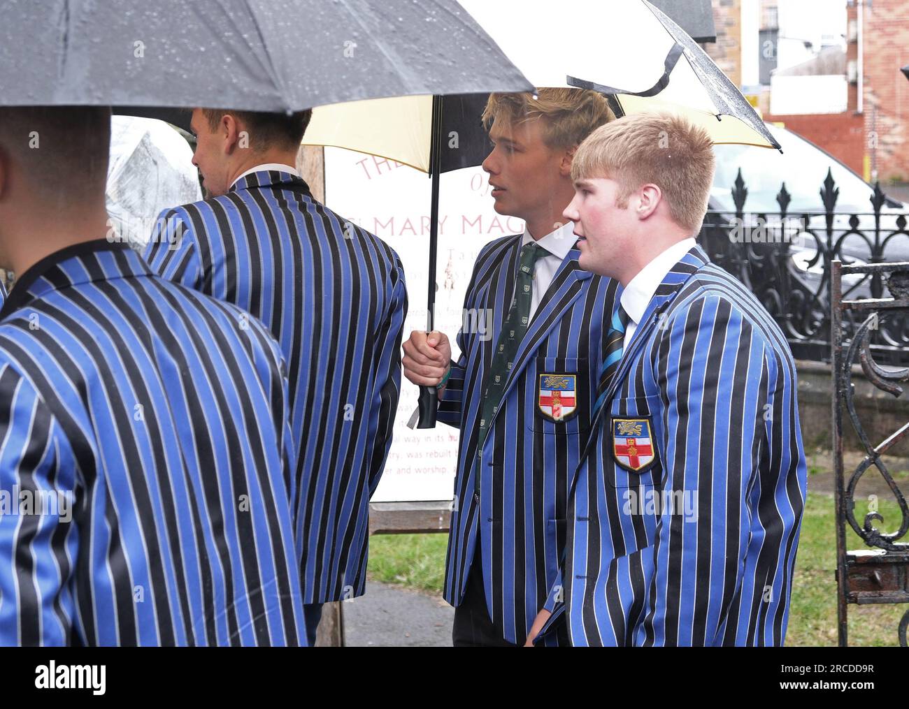 Mourners arrive for the funeral of Barnaby Webber at Taunton Minster in ...