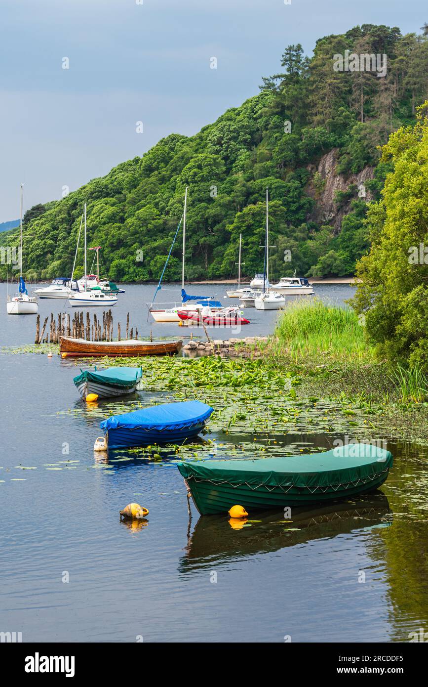 Boats in Balmaha, Loch Lamond, Scotland, UK Stock Photo Alamy
