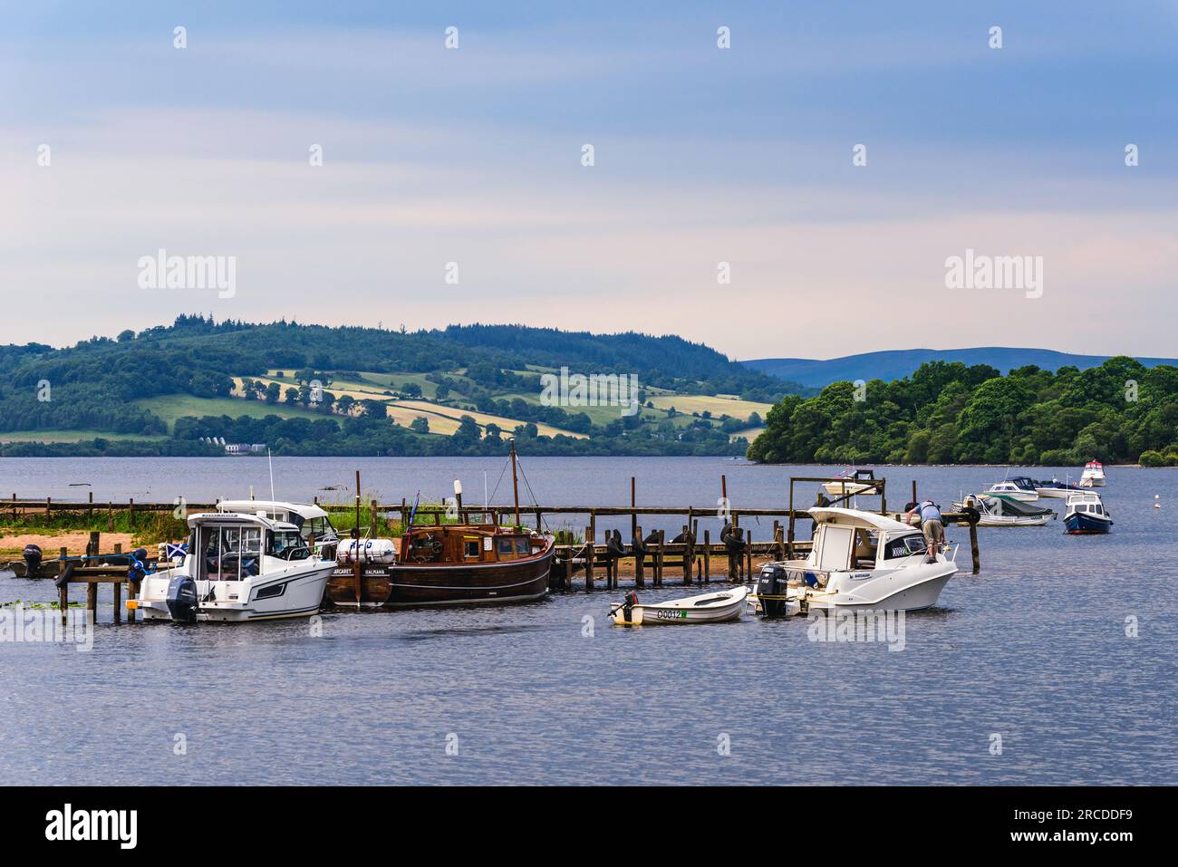 Boats in Balmaha, Loch Lamond, Scotland, UK Stock Photo Alamy