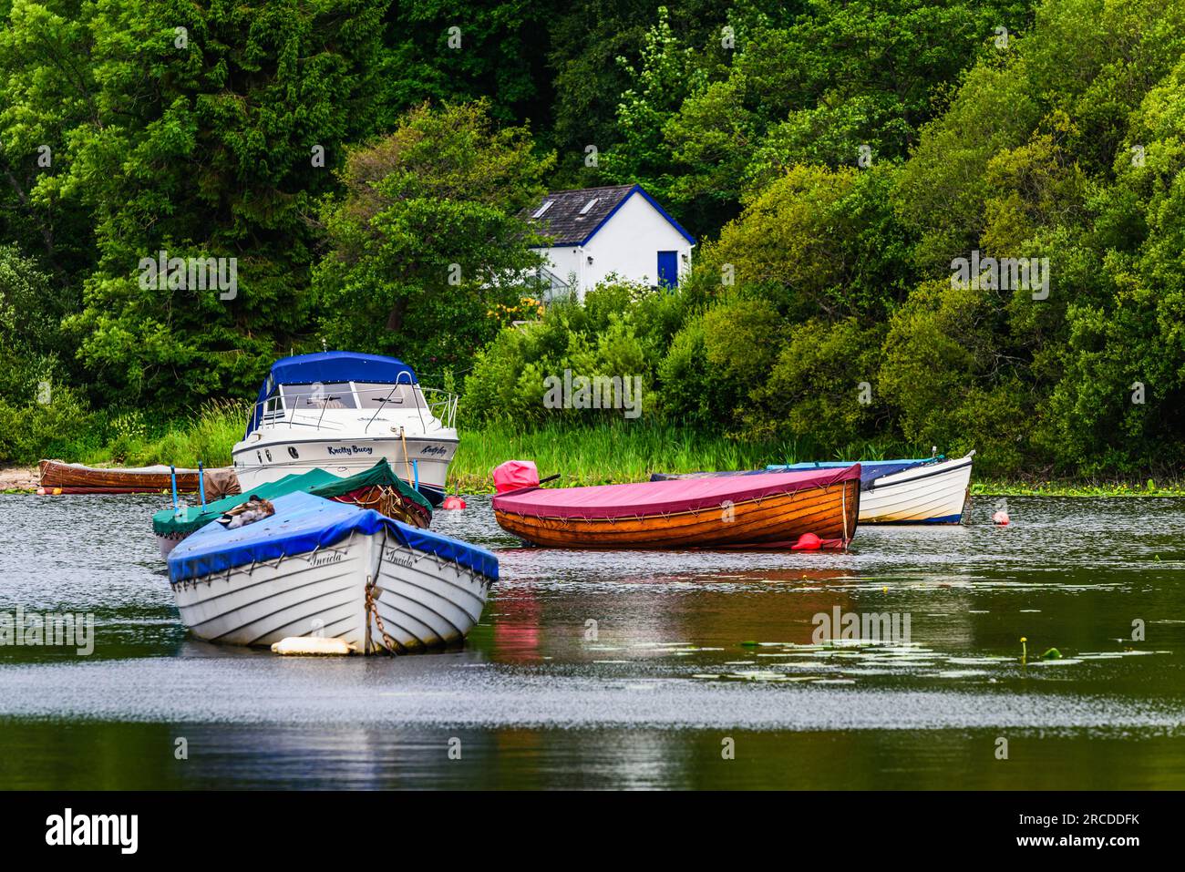 Boats in Balmaha, Loch Lamond, Scotland, UK Stock Photo Alamy