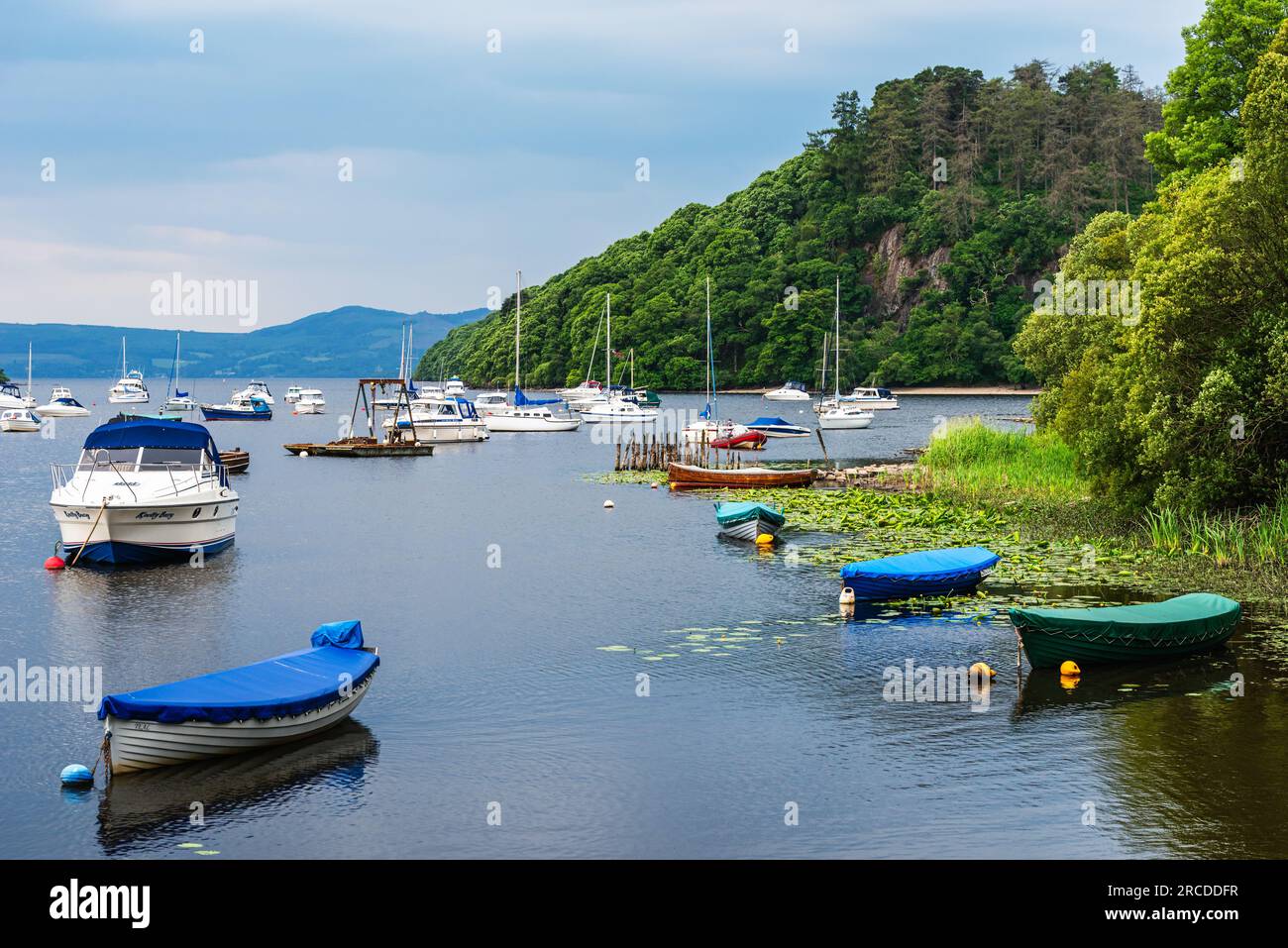 Boats in Balmaha, Loch Lamond, Scotland, UK Stock Photo Alamy