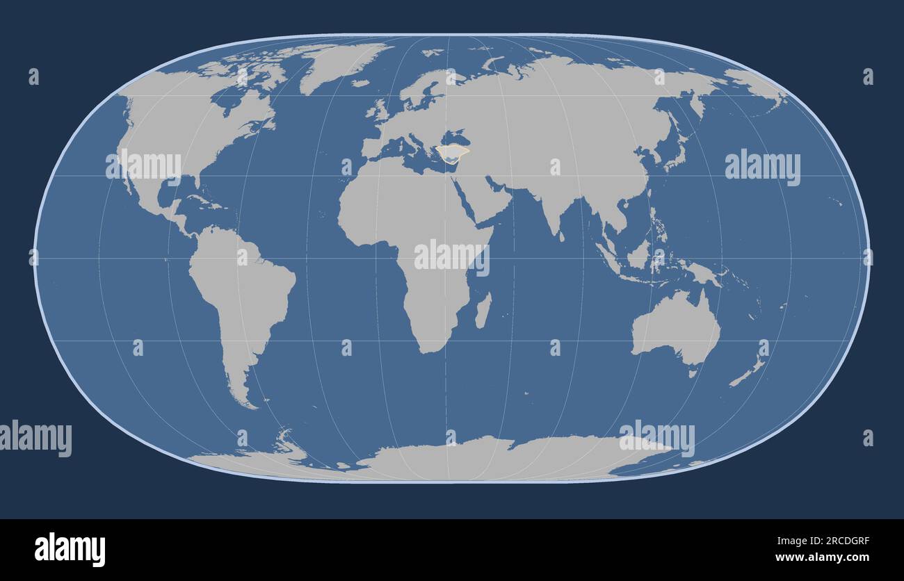 Shape of the Anatolian tectonic plate on the solid contour map in the ...