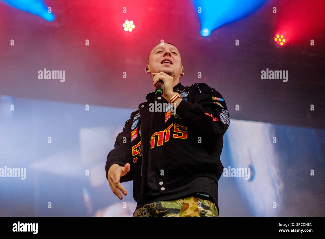 Roskilde, Denmark. 01st, July 2023. The British rapper Aitch performs a ...
