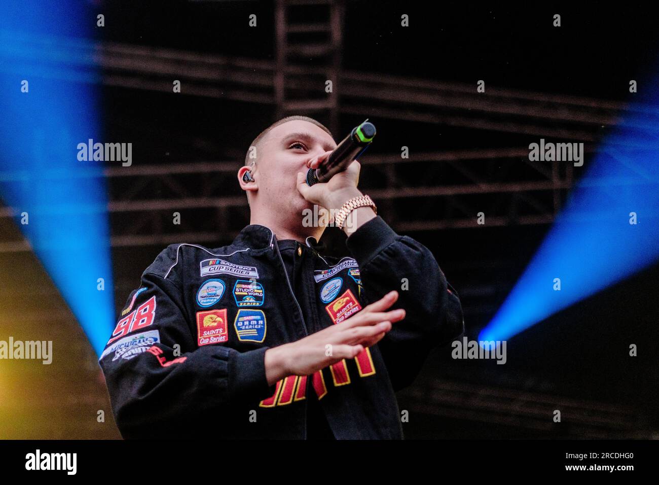Roskilde, Denmark. 01st, July 2023. The British rapper Aitch performs a ...