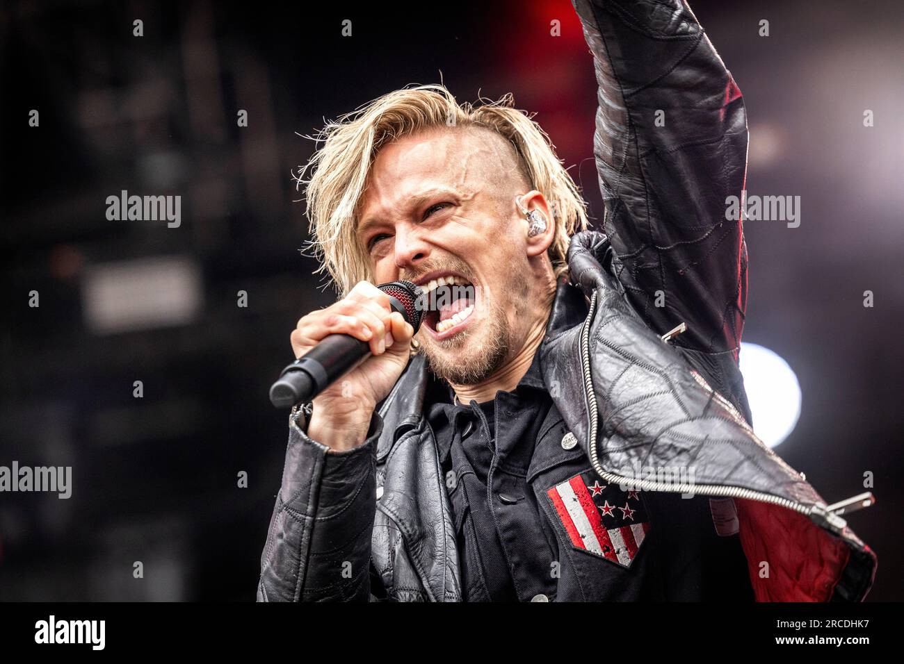 Oslo, Norway. 21st, June 2023. The American heavy metal band Skid Row performs a live concert during the Norwegian music festival Tons of Rock 2023 in Oslo. Here vocalist Erik Gronwall is seen live on stage. (Photo credit: Gonzales Photo - Terje Dokken). Stock Photo