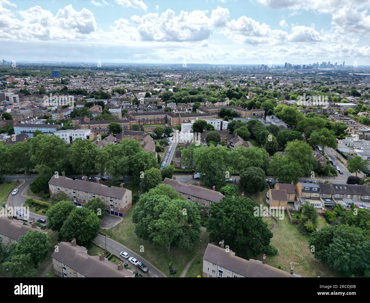 Walthamstow social housing council flats East London UK streets and