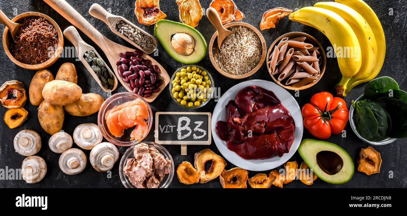 Food products rich in niacin as a dietary supplement for