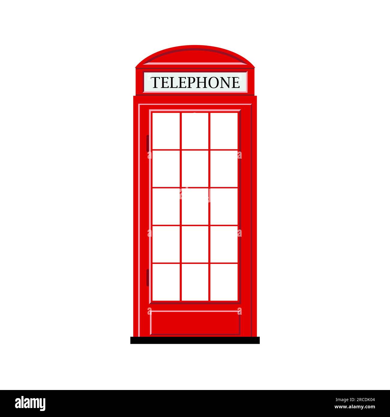 London telephone box icon on white background. Pictogram, icon set