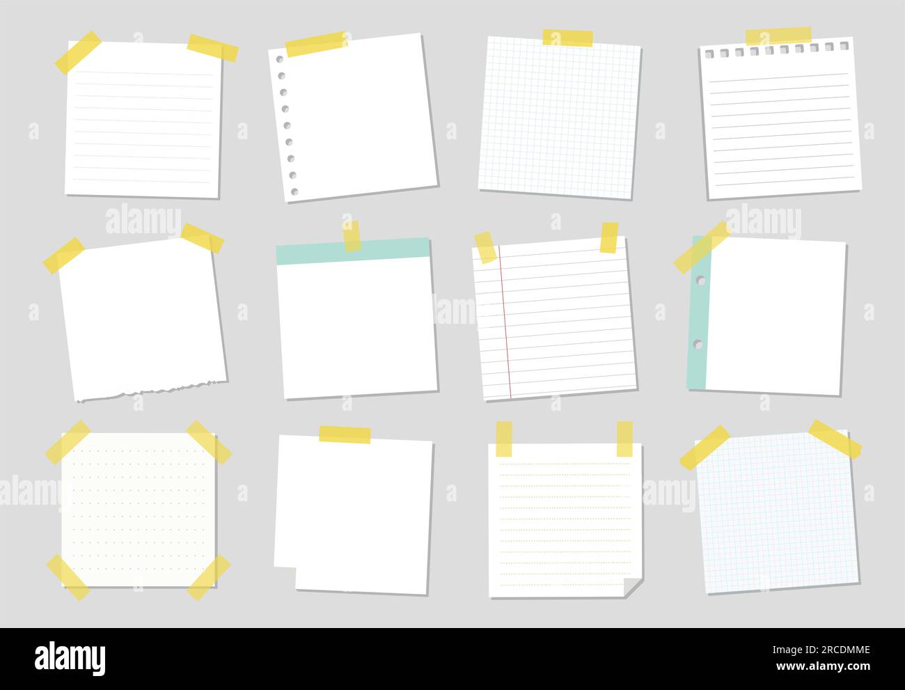 White Sticky Notes Set Suitable For Notes Advertising And Other Stock  Illustration - Download Image Now - iStock