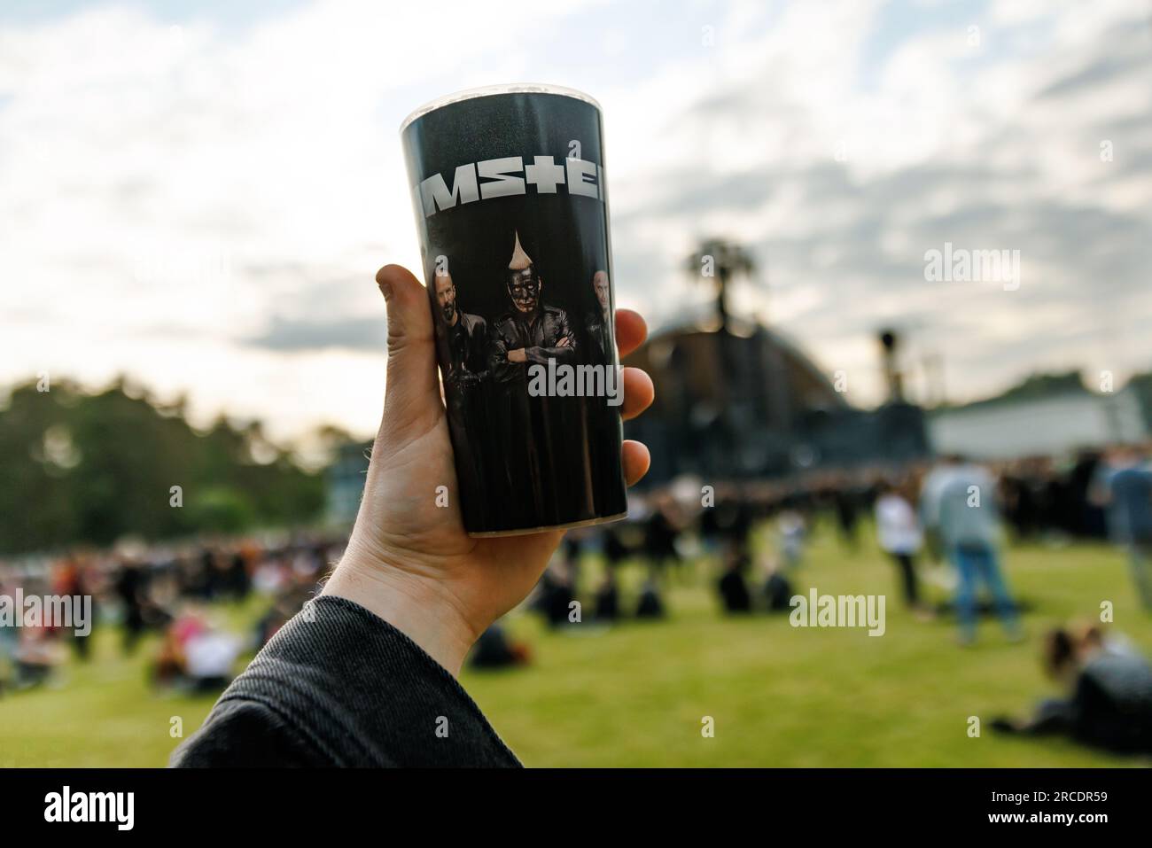 Vilnius, Lithuania - 22.05.2023: Rammstein official beer glass on the grass  Stock Photo - Alamy