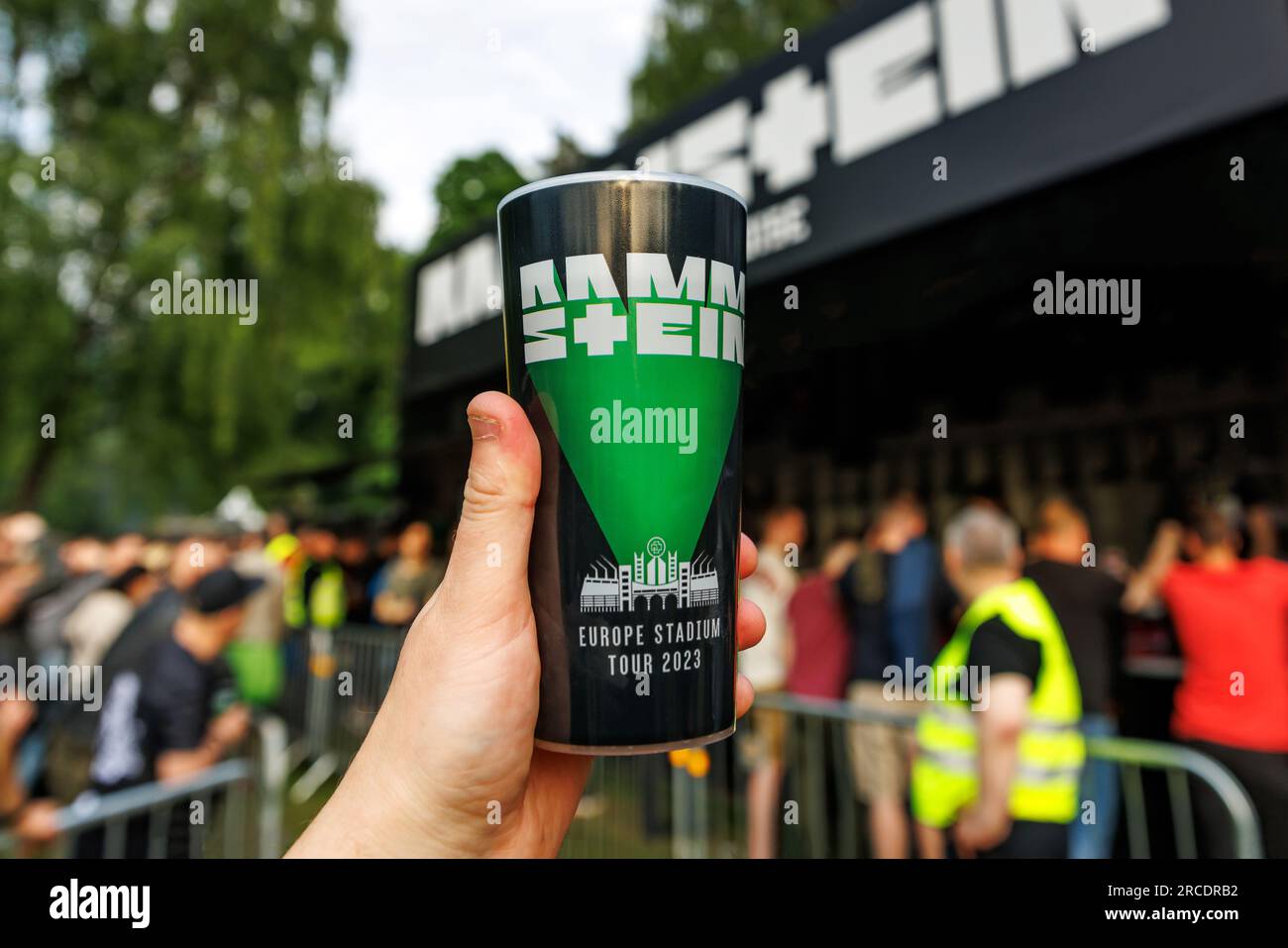 Vilnius, Lithuania - 22.05.2023: Rammstein official beer glass during the  world stadium tour Stock Photo - Alamy