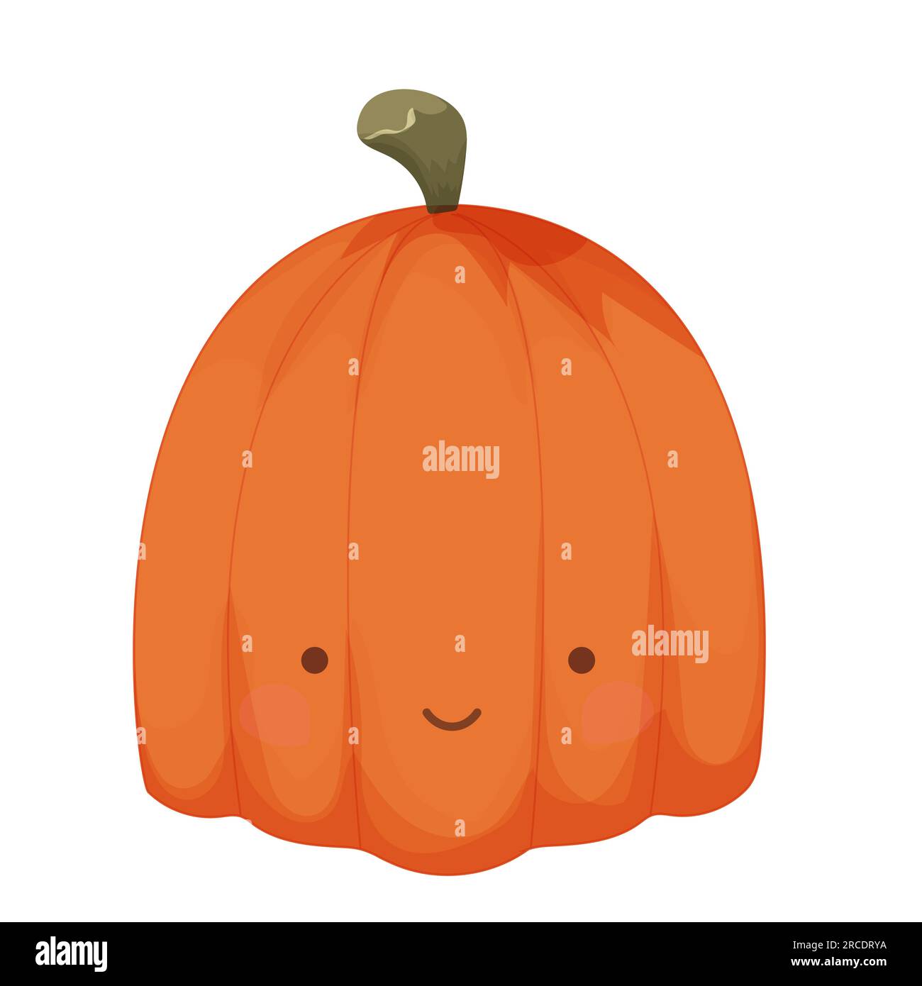 Cute Autumn Pumpkin Cute Kawaii Face On Orange Plant In Cartoon Style cute-autumn-pumpkin-cute-kawaii-face-on-orange-plant-in-cartoon-style