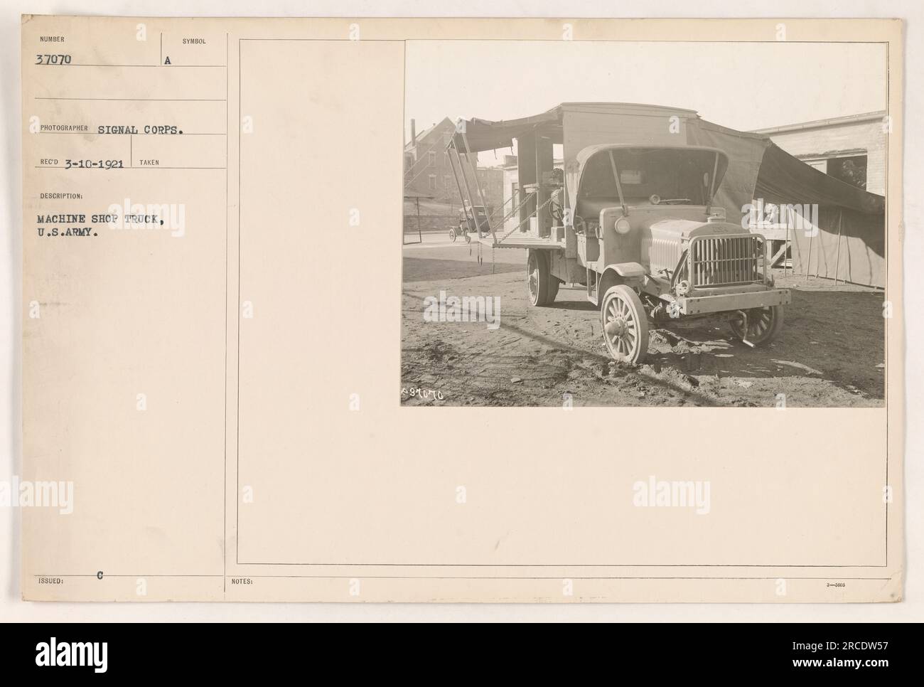 A U.S. Army machine shop truck captured in a photograph taken by the
