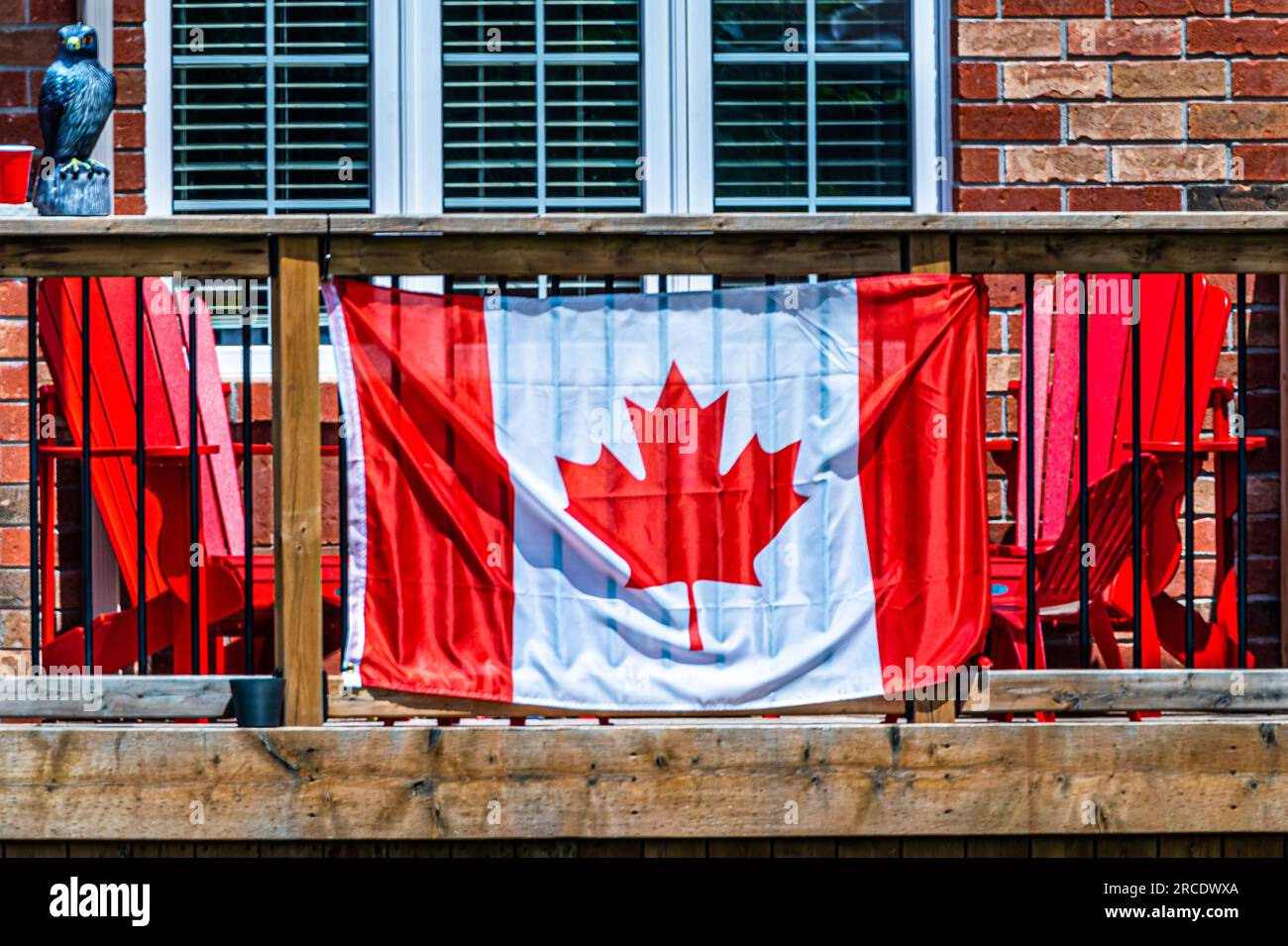 People celebrate Canada Day. Enjoyed all the fireworks, barbecues and festivities in Canada. Stock Photo