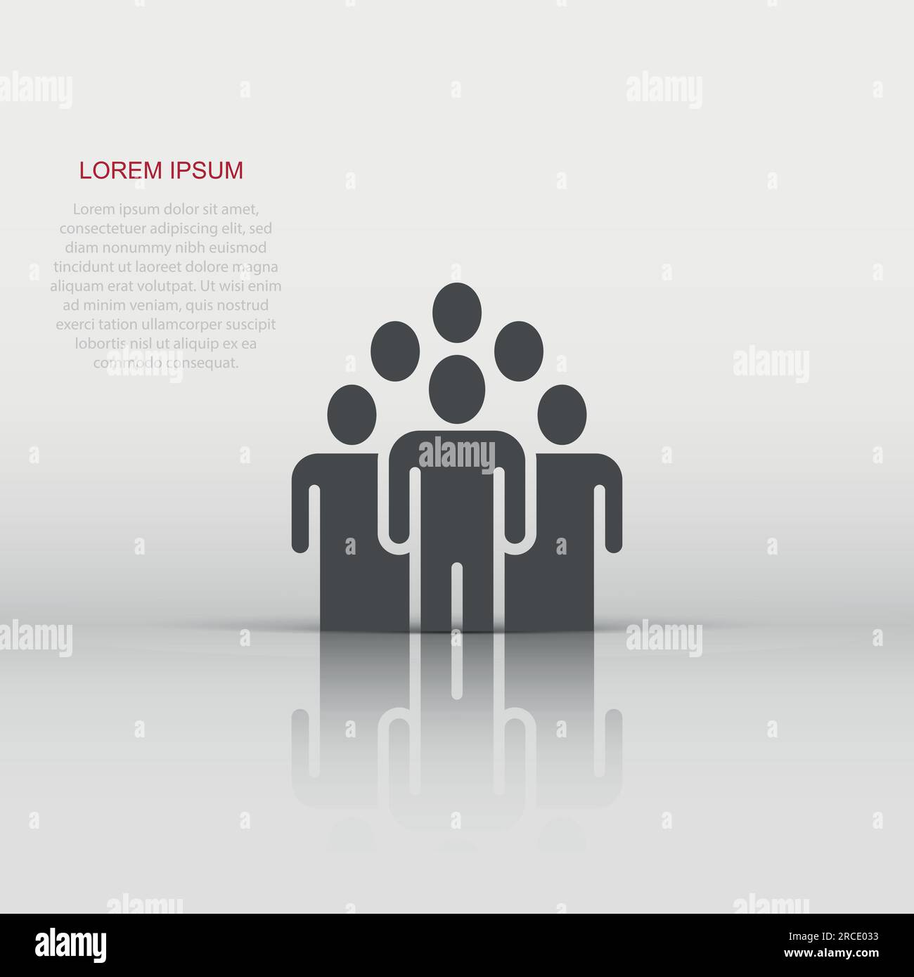 People communication icon in flat style. People vector illustration on ...