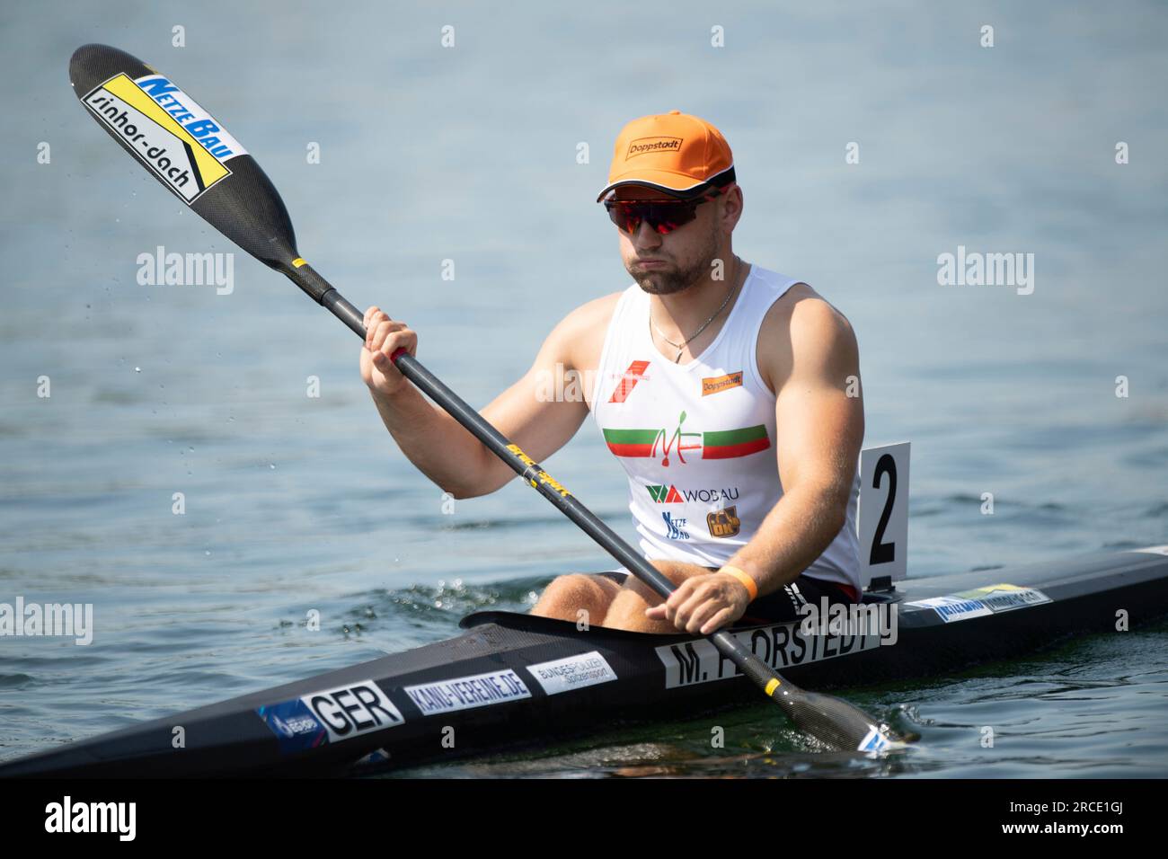 Moritz FLORSTEDT (KC Magdeburg), 4th place, action, final canoe K1 men,  men, canoe parallel sprint, canoe competitions on July 9th, 2023 in  Duisburg/ Germany. The finals 2023 Rhine-Ruhr from 06.07 - 09.07.2023 Stock  Photo - Alamy