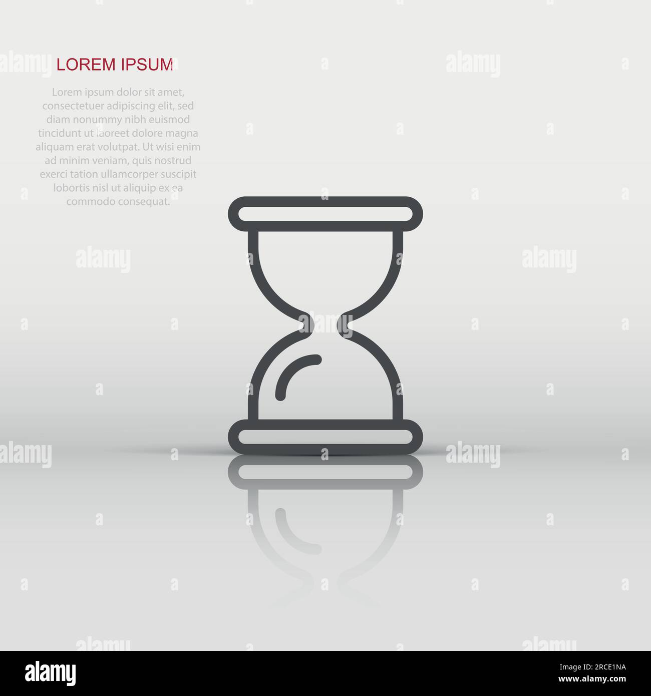 Hourglass icon in flat style. Sandglass vector illustration on white ...