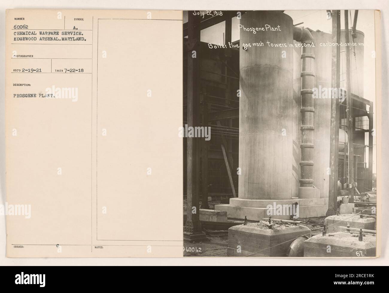 Phosgene plant flue gas wash towers hires stock photography and