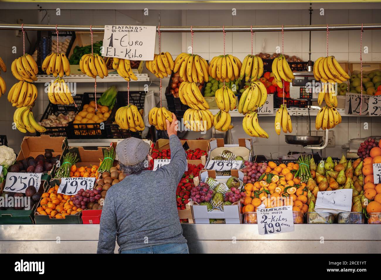 Fruit Market Stall in Spain Stock Photo Alamy