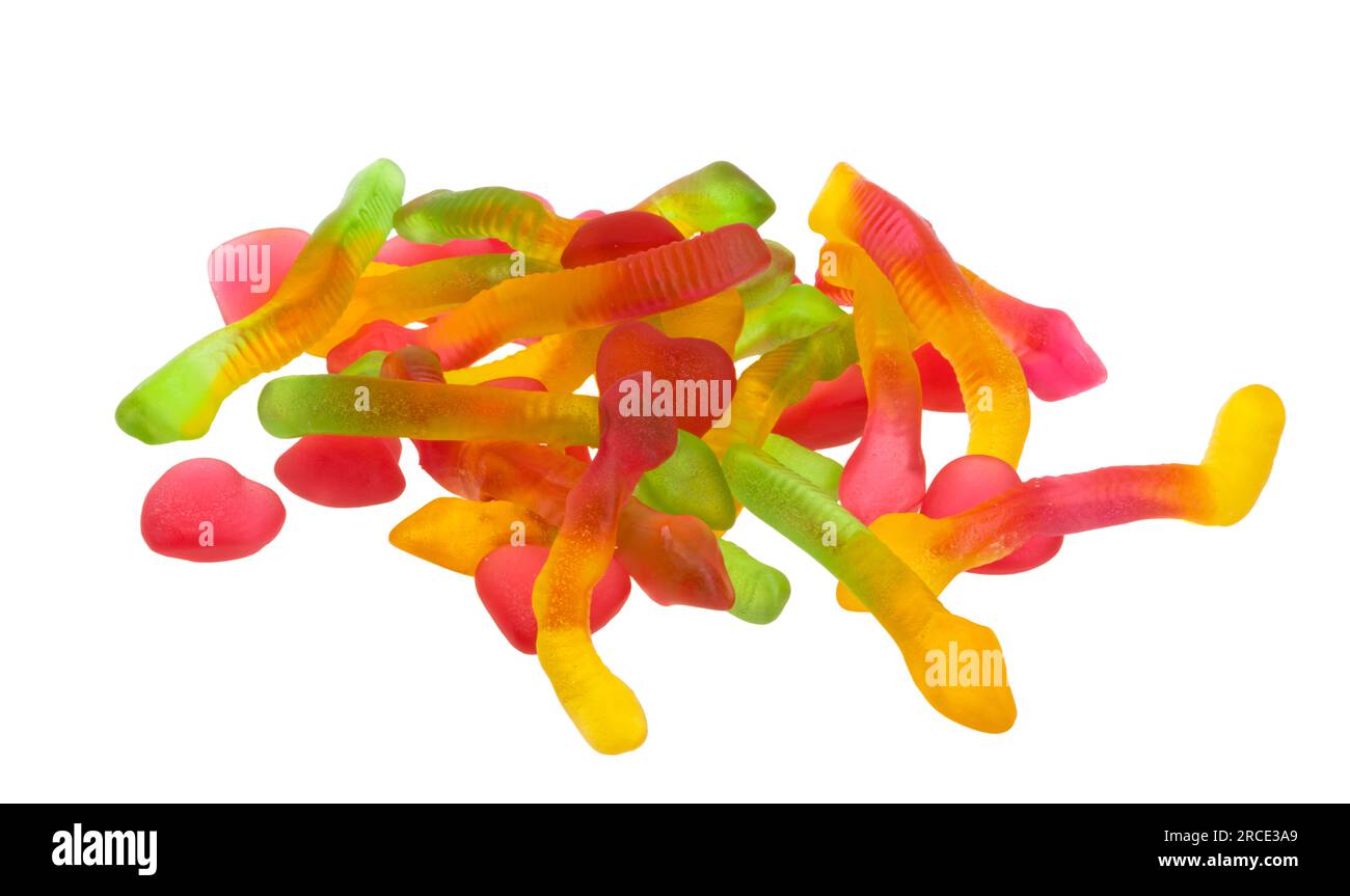 jelly candies isolated on white background Stock Photo - Alamy