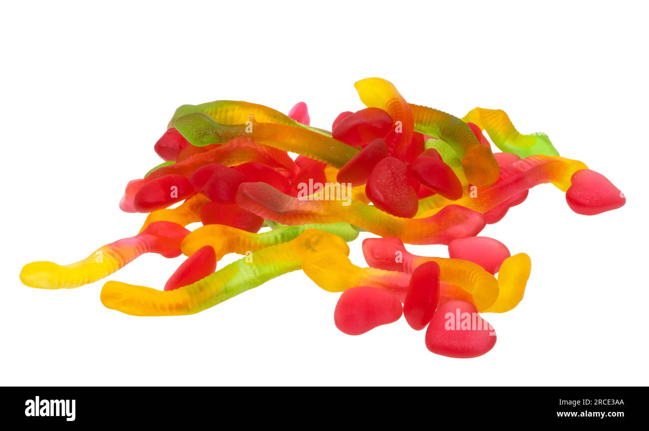 jelly candies isolated on white background Stock Photo - Alamy
