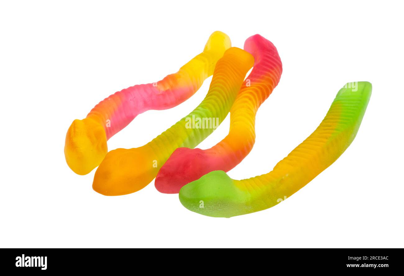 jelly candies isolated on white background Stock Photo - Alamy