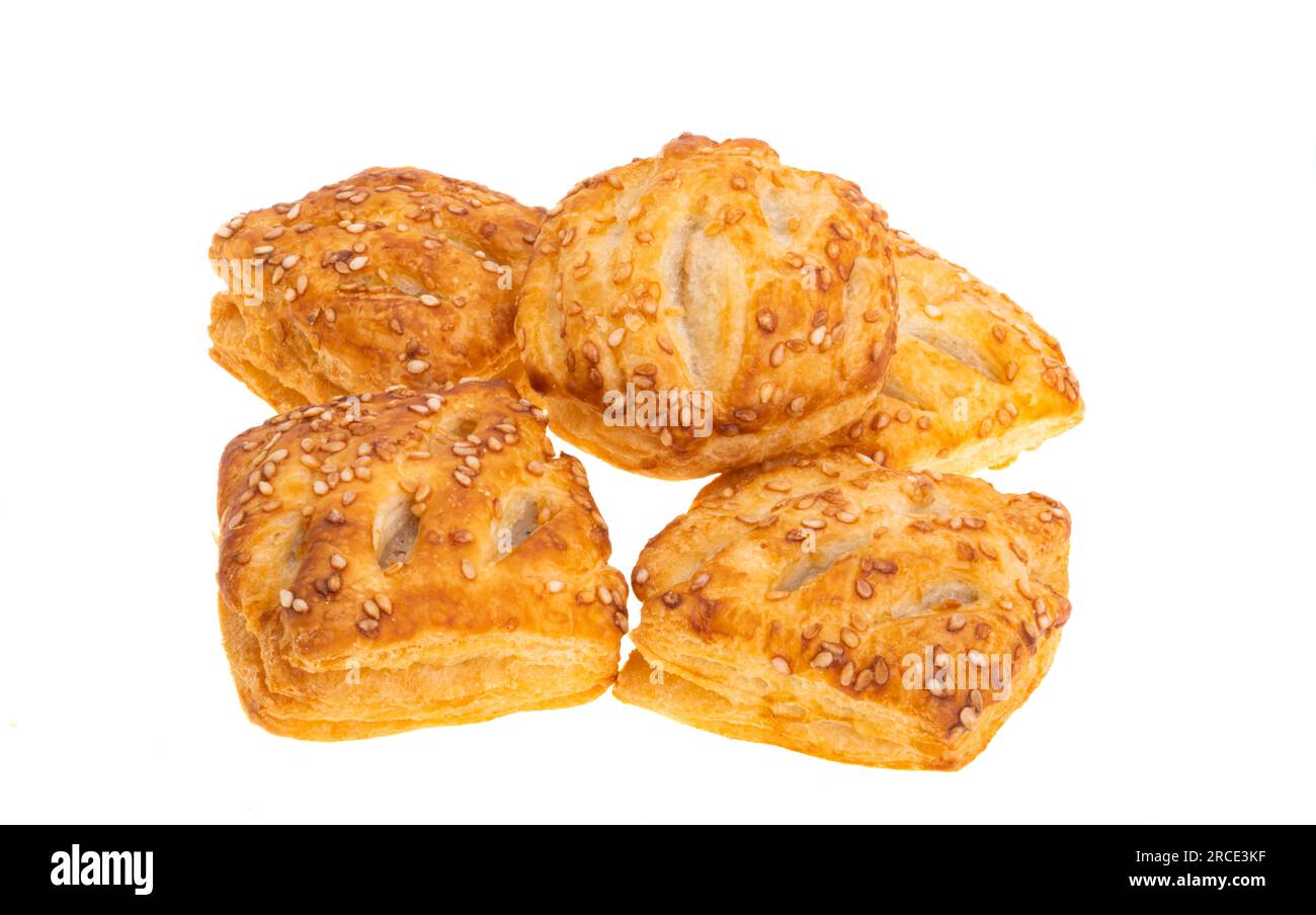 puff pastry isolated on white background Stock Photo - Alamy
