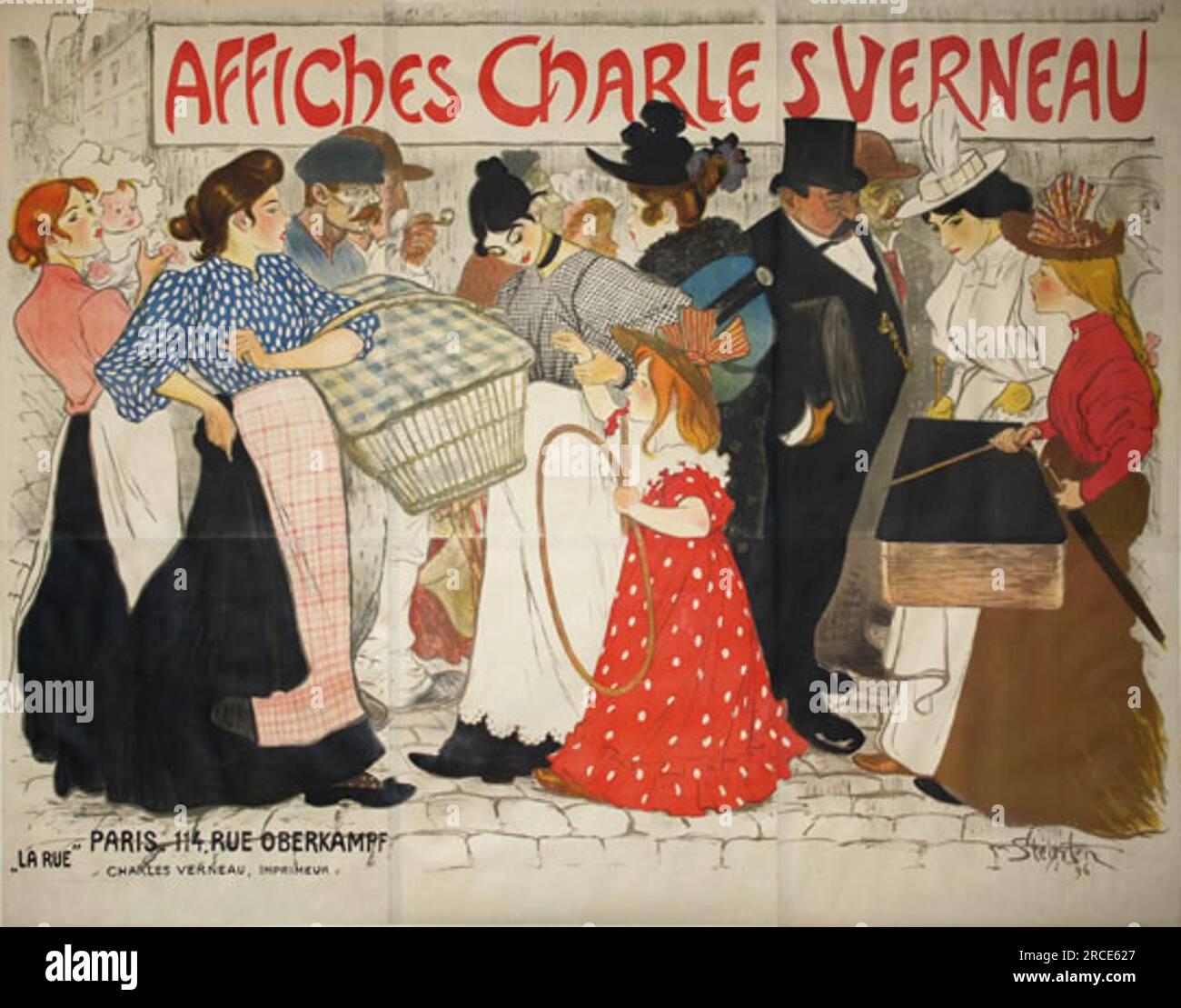 Poster for Charles Verneau by Theophile Steinlen Stock Photo