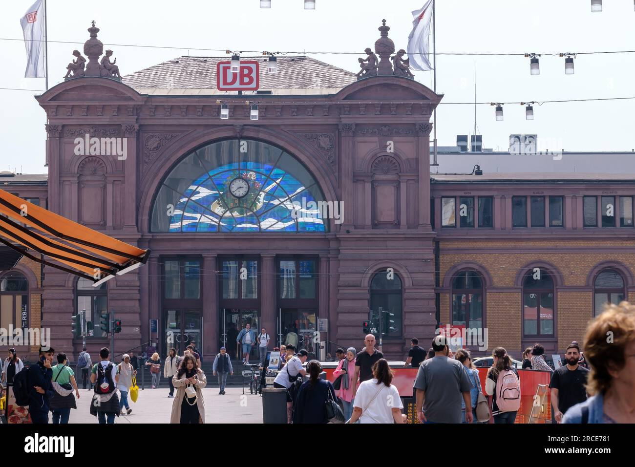 Bonn, Germany May 22, 2023 Panoramic view of the central rail station of Bonn Germany Stock