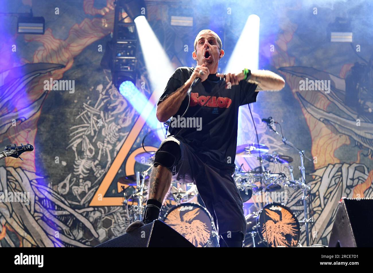 Randy Blythe of Lamb of God performs on day 7 of Festival d'été de