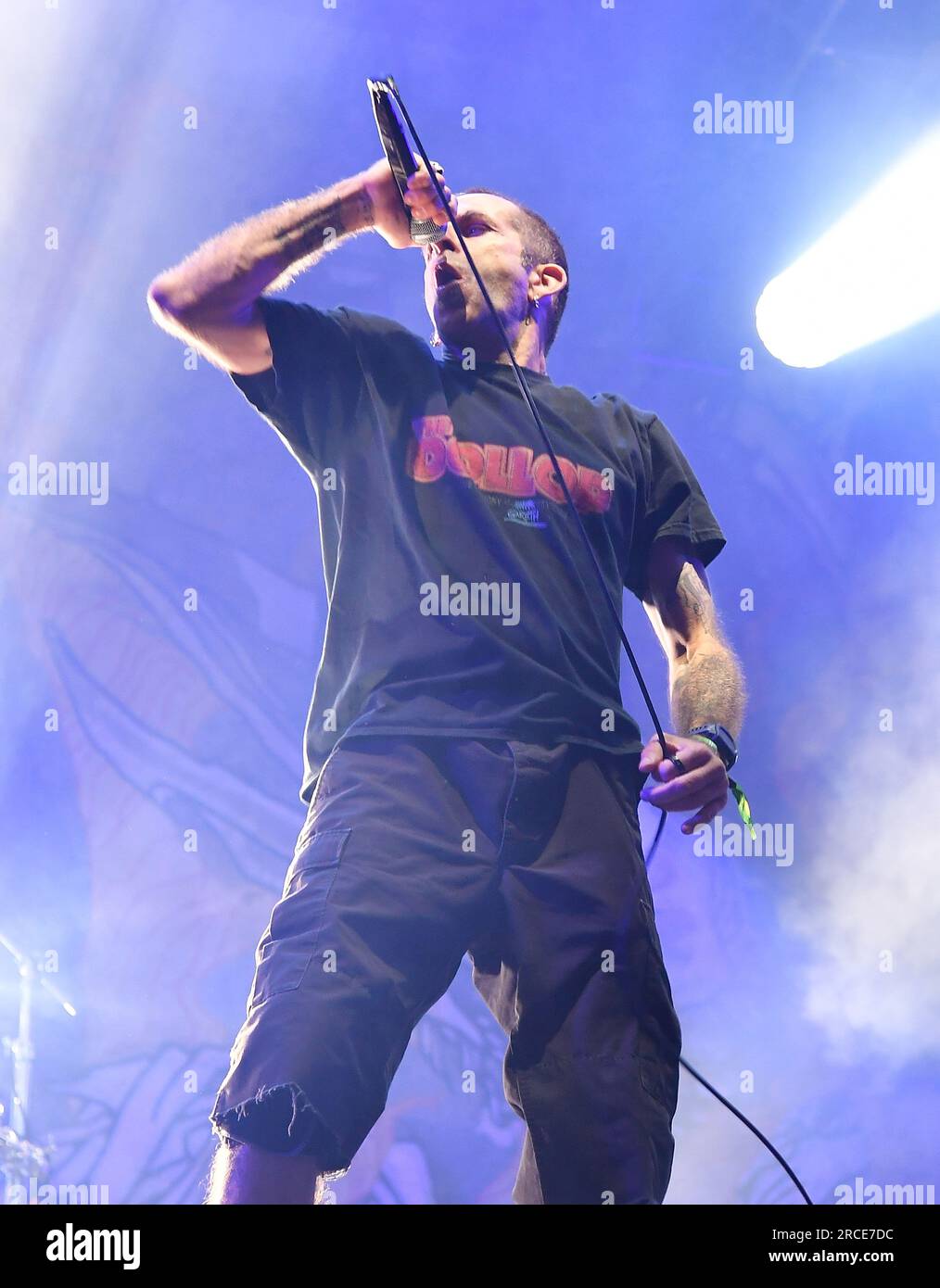 Randy Blythe of Lamb of God performs on day 7 of Festival d'été de