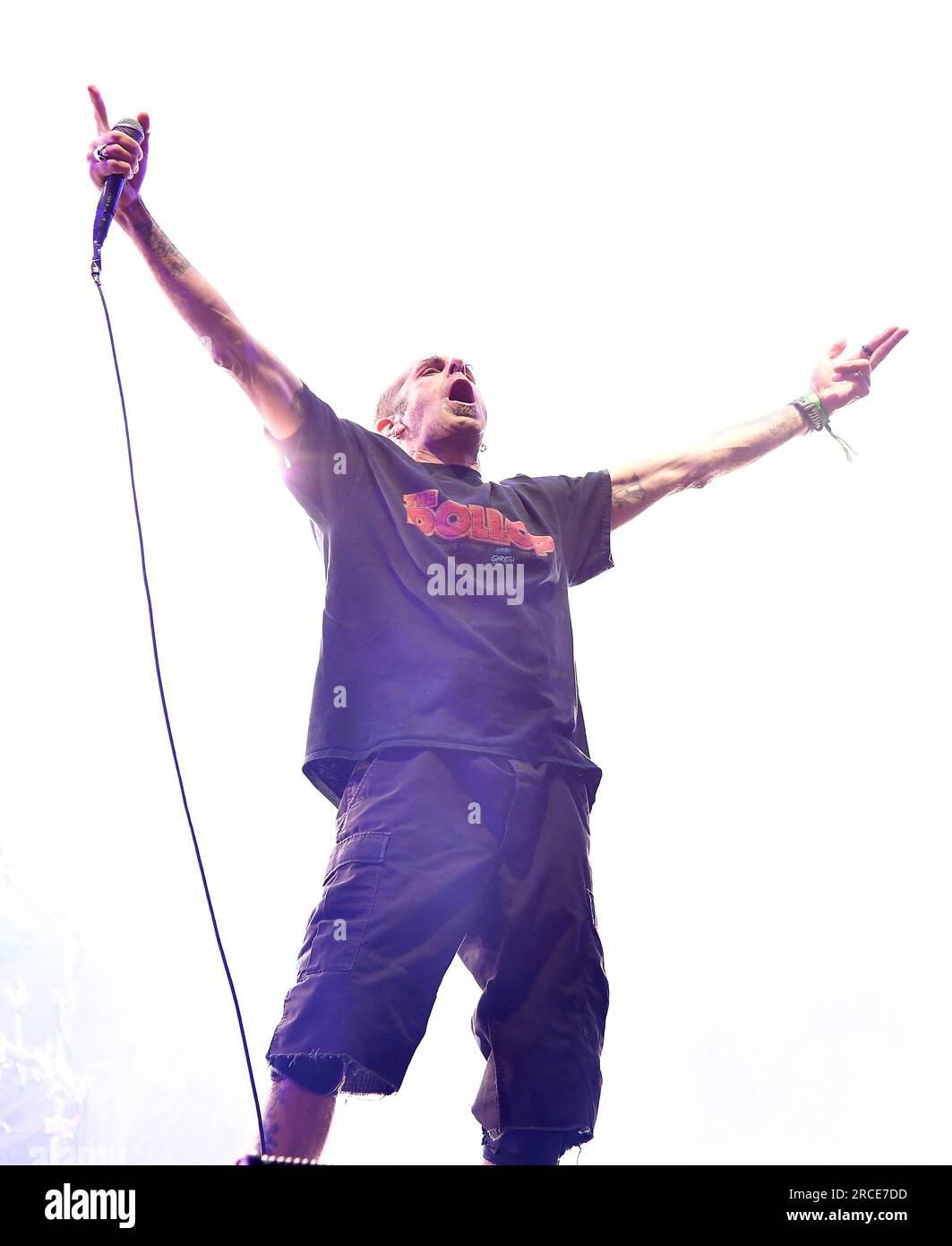 Randy Blythe of Lamb of God performs on day 7 of Festival d'été de
