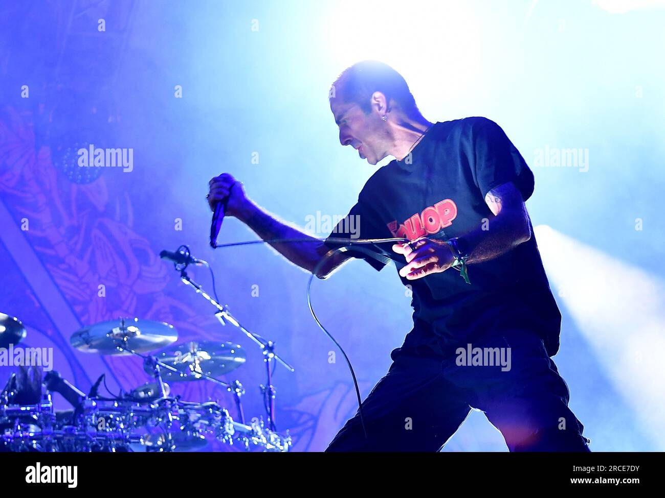 Randy Blythe of Lamb of God performs on day 7 of Festival d'été de
