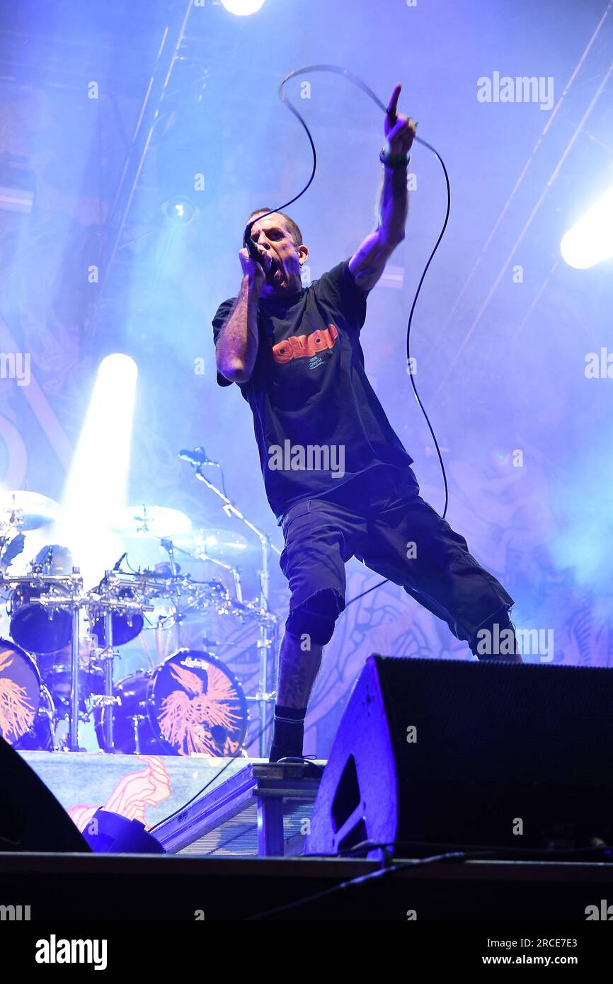Randy Blythe of Lamb of God performs on day 7 of Festival d'été de