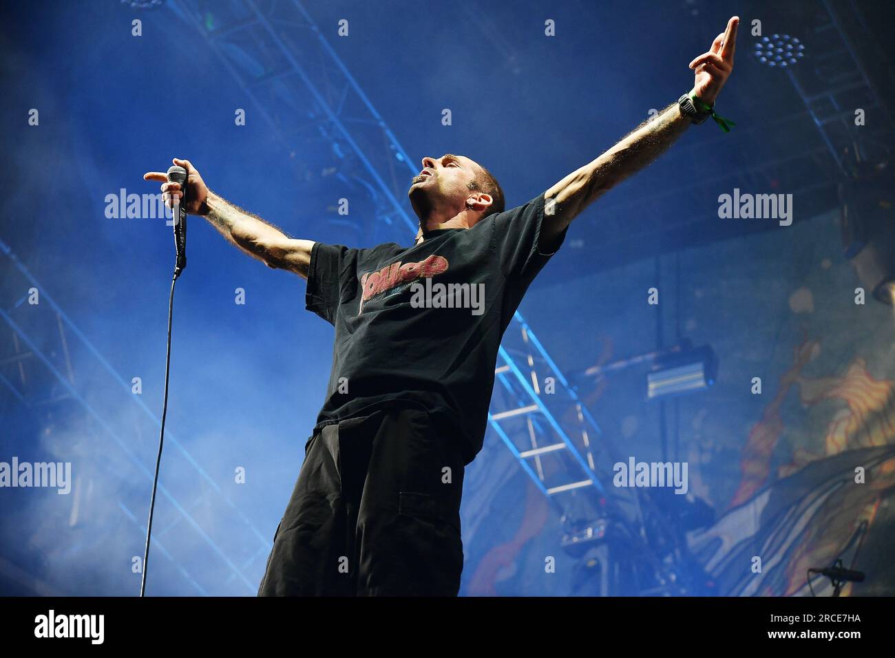 Randy Blythe of Lamb of God performs on day 7 of Festival d'été de