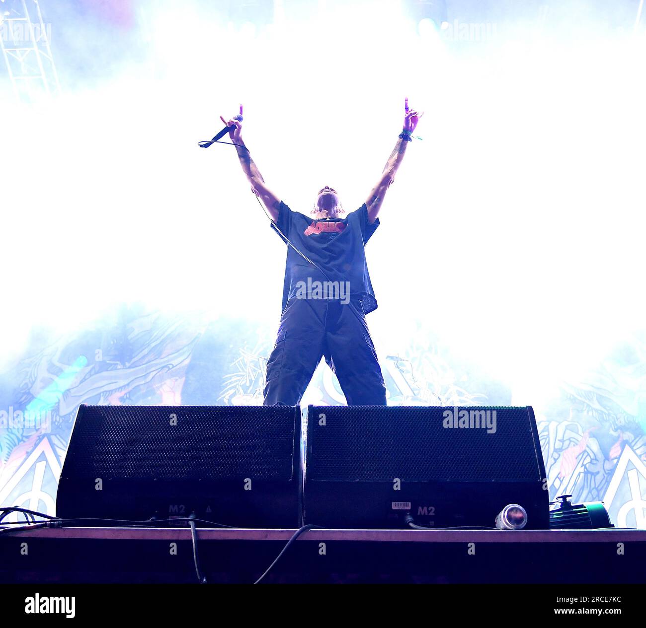 Randy Blythe of Lamb of God performs on day 7 of Festival d'été de